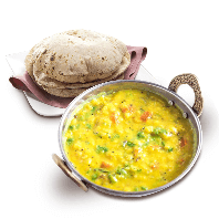 Dal Fry + Tawa Roti(4)